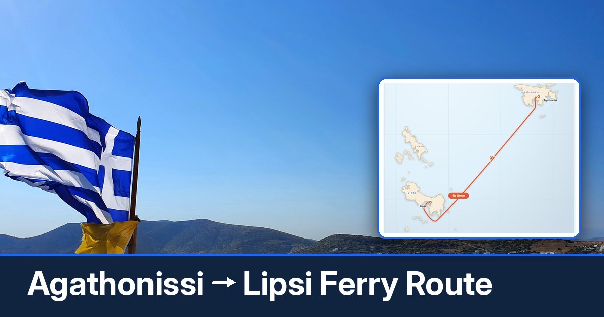 Agathonissi to Lipsi ferry route summary