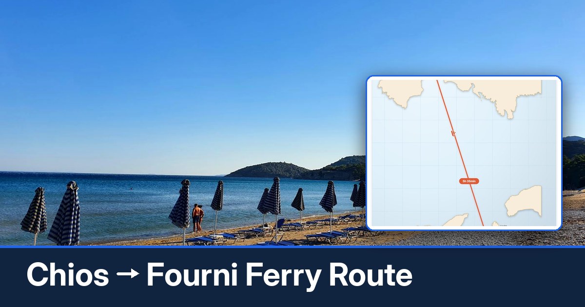 Chios to Fourni ferry route summary