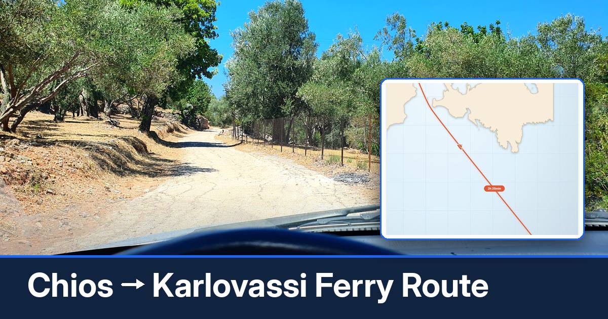 Chios to Karlovassi ferry route summary