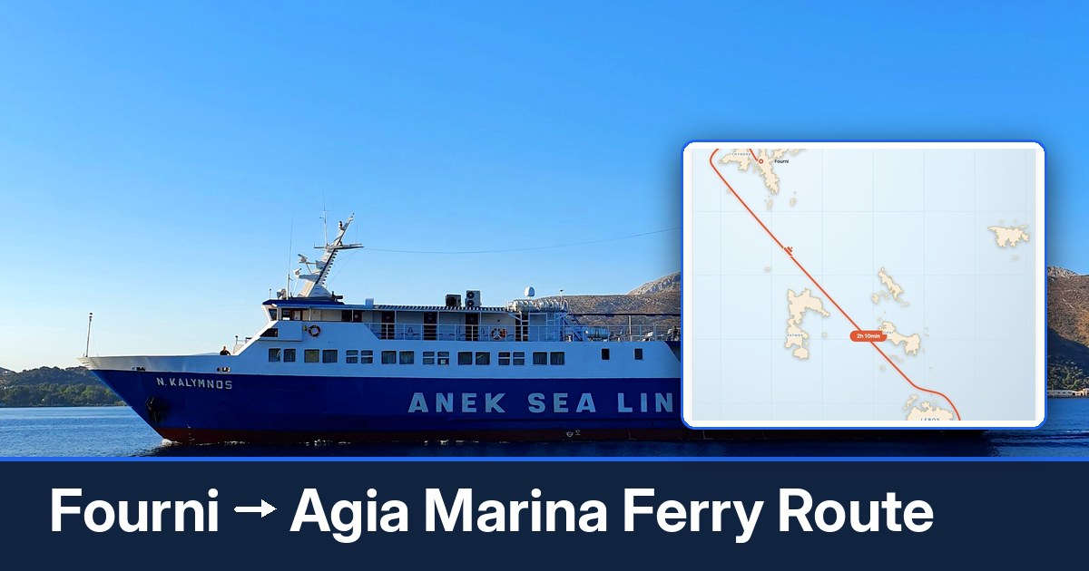 Fourni to Agia Marina ferry route summary