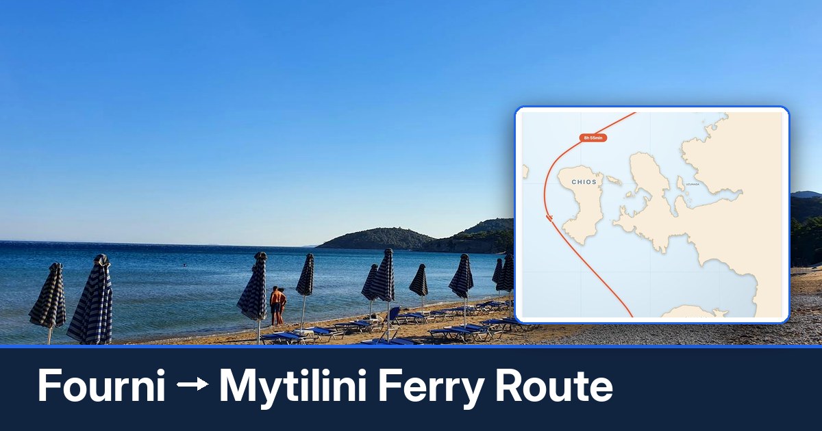Fourni to Mytilini ferry route summary