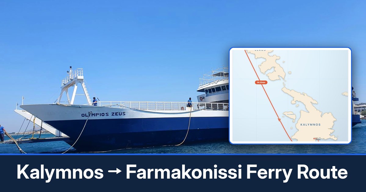 Kalymnos to Farmakonissi ferry route summary