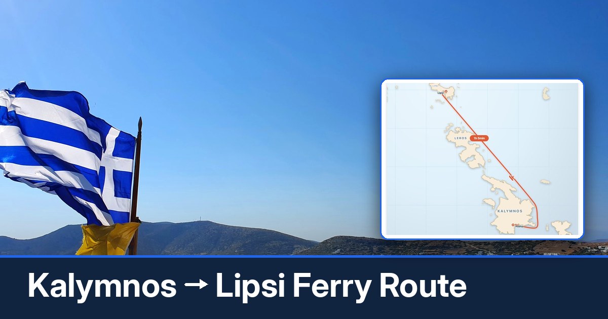 Kalymnos to Lipsi ferry route summary