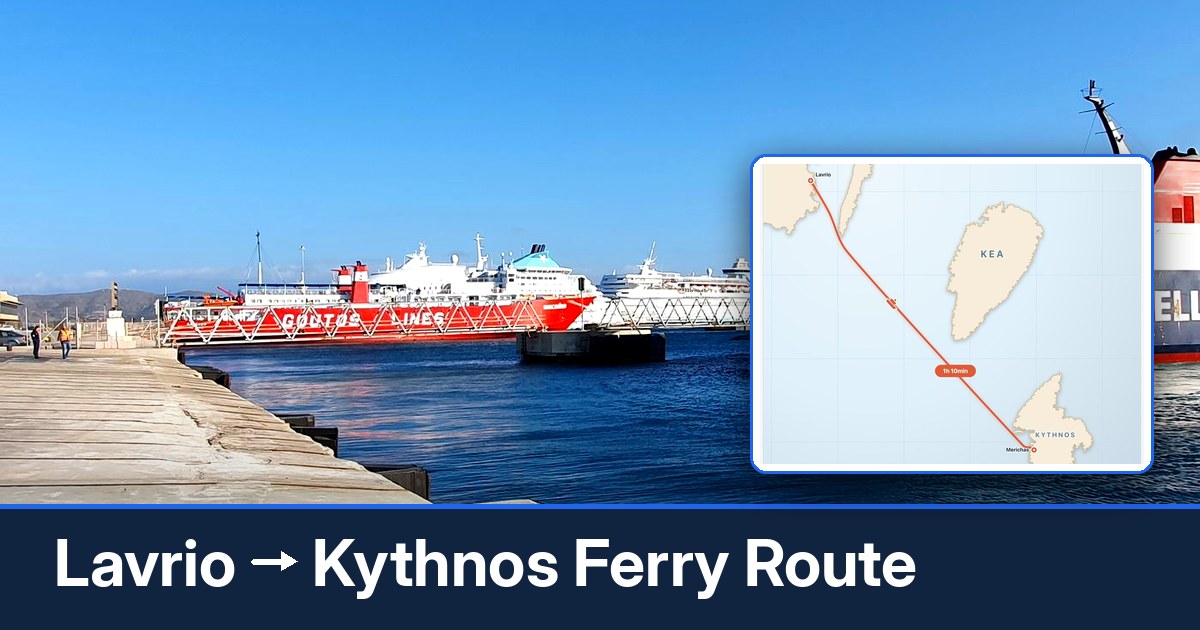 Lavrio to Kythnos ferry route summary