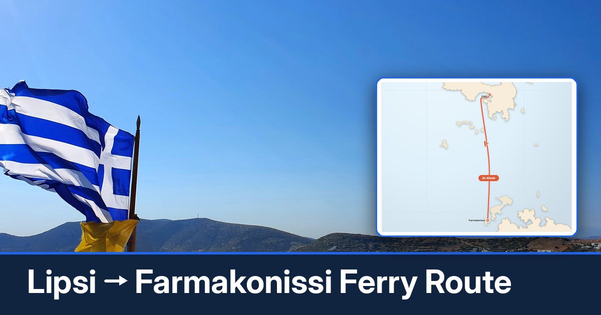 Lipsi to Farmakonissi ferry route summary