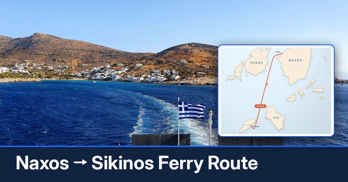Naxos to Sikinos ferry route summary