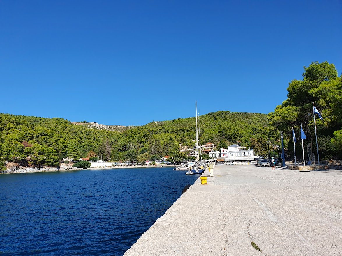 Agnontas Ferry Port in Skopelos Island