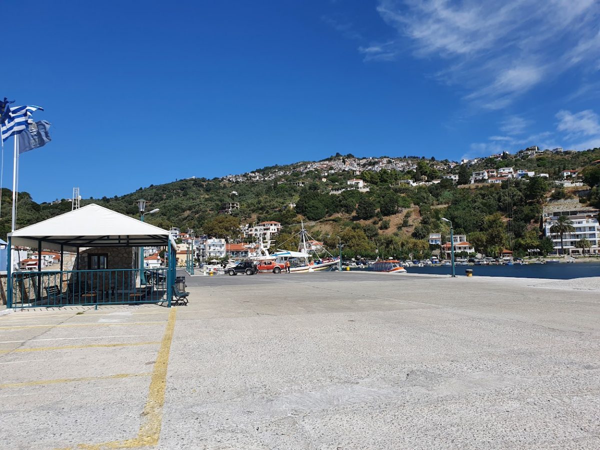 Arriving at Glossa Port in Skopelos