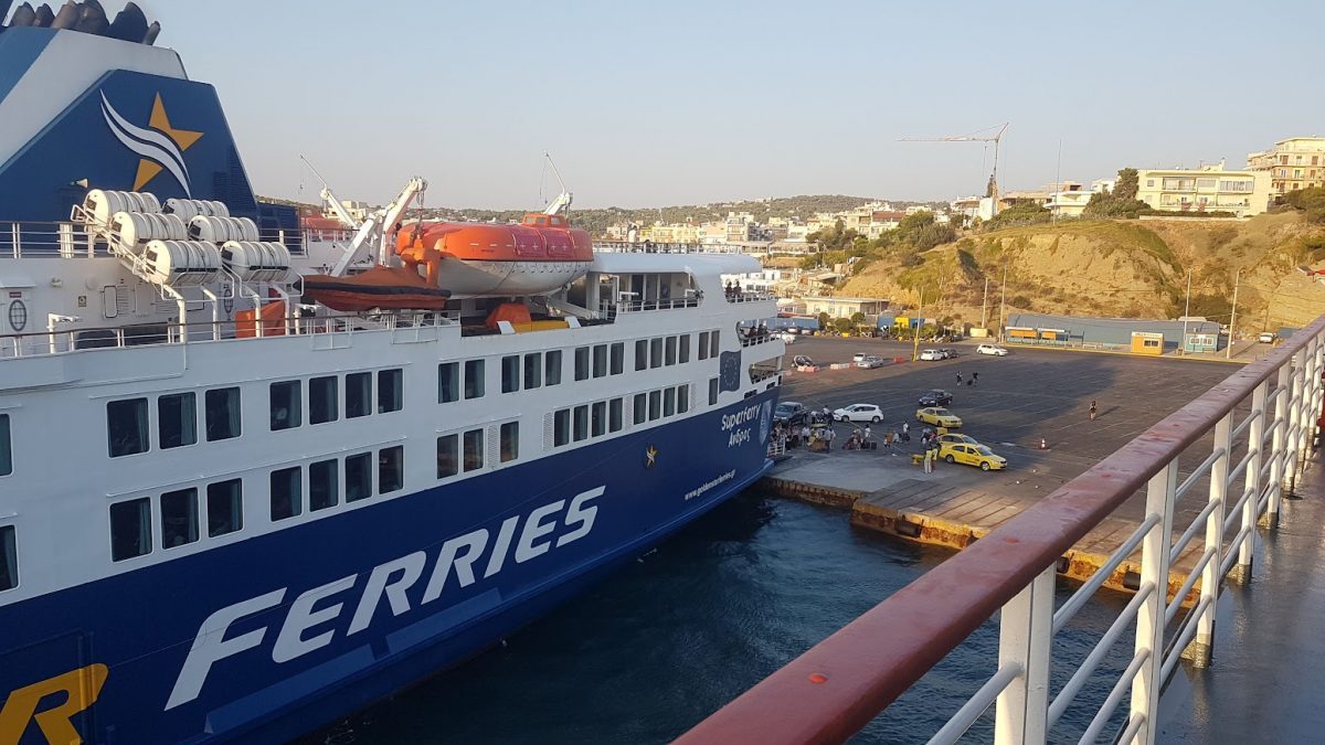 The ferry port of Rafina in Athens, Greece