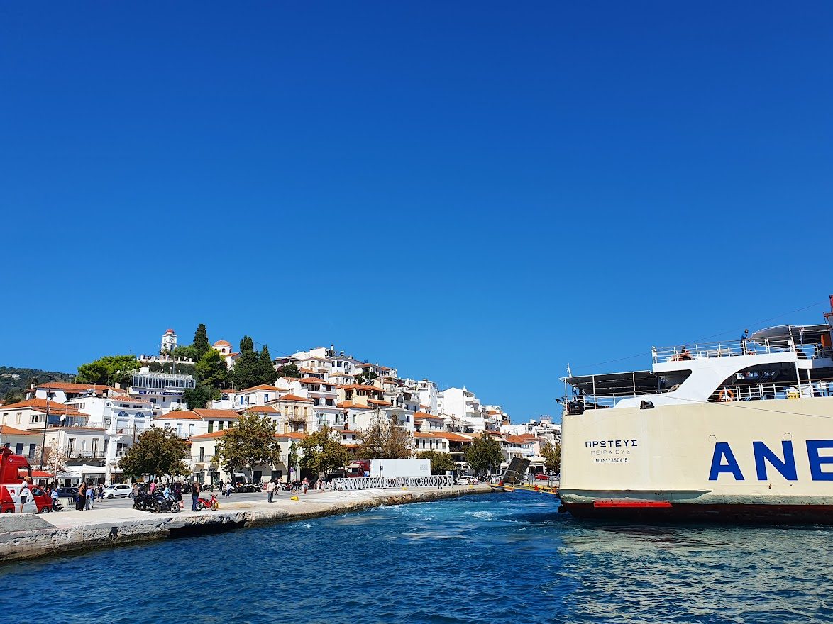 Skiathos ferry port
